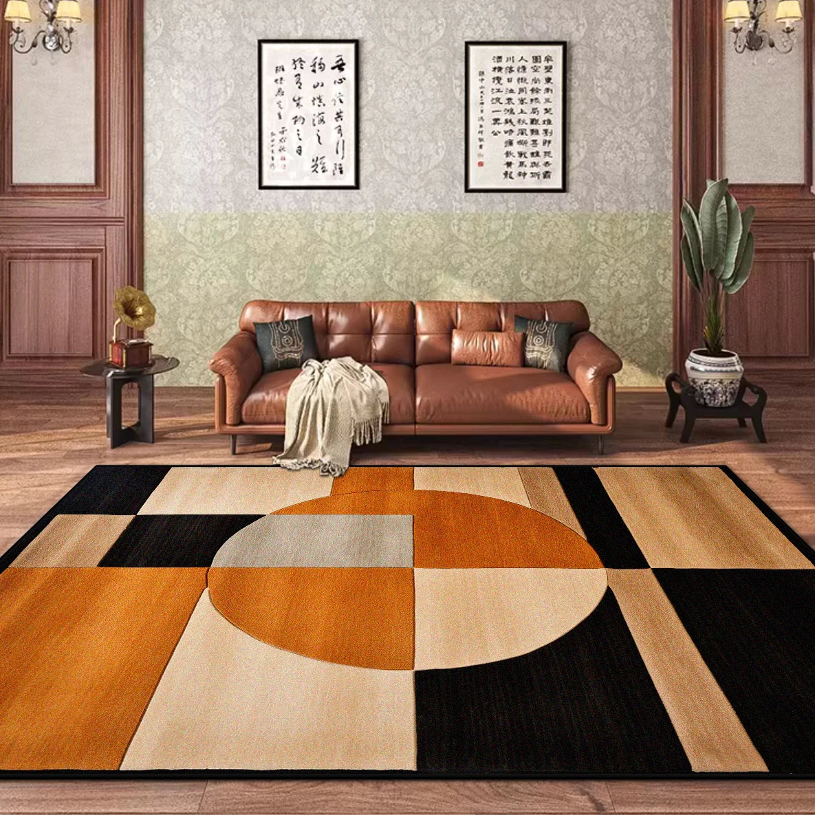 Navak Carpet Classic Style Decoration Home Retro Carpets Living Room Soft Non-slip Mat for Kids Machine Washable Large Room Rugs Foldable