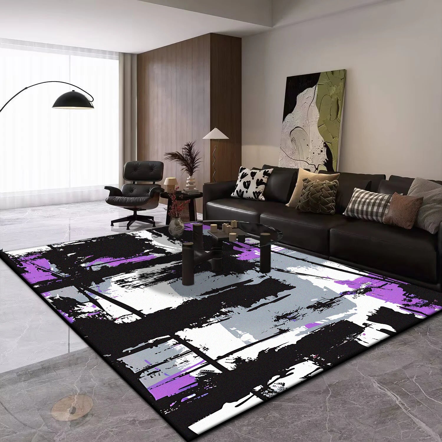 Navak Carpet Modern Abstract Carpet Large Living Room Light Luxury Sofa Non-slip Rug Washable Balcony Decoration Rug Children's Bedroom Mat