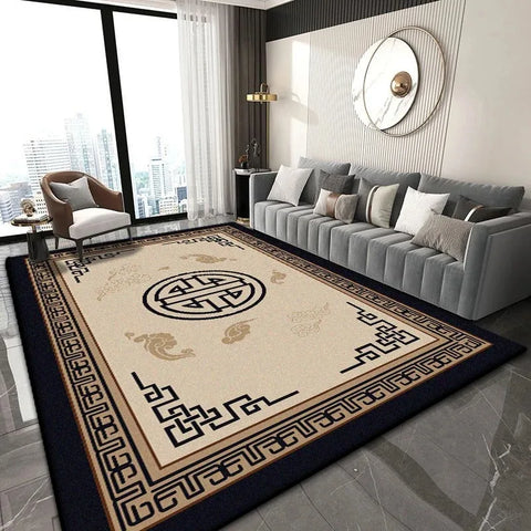 Navak Carpet Chinese Classical Rug for Easy-Clean Living Room Coffee Table and Bedroom Cloakroom Non-Slip Decor
