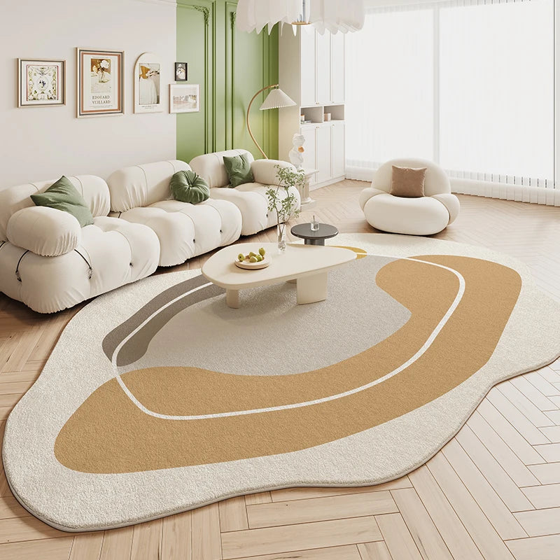 Navak Carpet Thicken Study Carpet Modern Simple Carpets for Living Room Irregular Bedroom Decor Plush Rug Home Special-shaped Anti-slip Mat