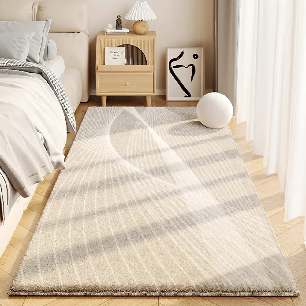 Navak Carpet Exclusive Picks Simple Cream Style Faux Cashmere Living Room Fluffy Rugs Home Decor Bedroom Cloakroom Bedside Non-Slip Rugs