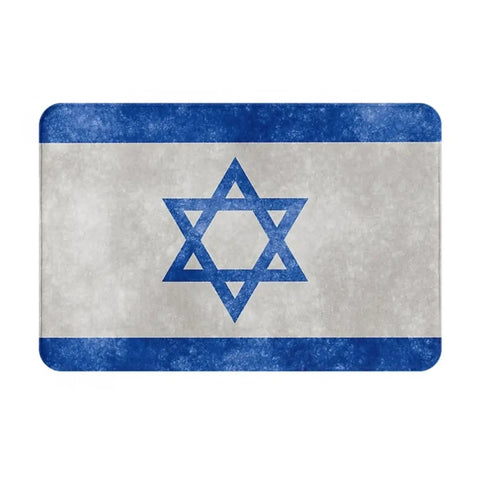 Navak Carpet Israel Flag Anti-slip Doormat Floor Mat Sand Scraping Carpet Rug for Kitchen Entrance Home Bathroom Living room Footpad Mats
