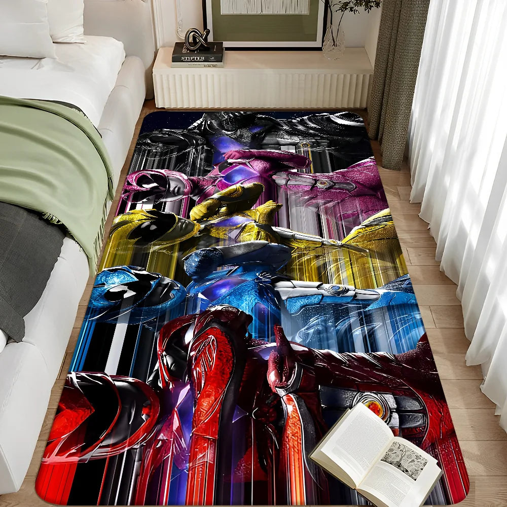 Navak Carpet Mighty Morphin Power Rangers Floor Bathroom Mat Kids Room Bedroom Decoration Balcony Anti-Slip Doormat Living Room Welcome Rug