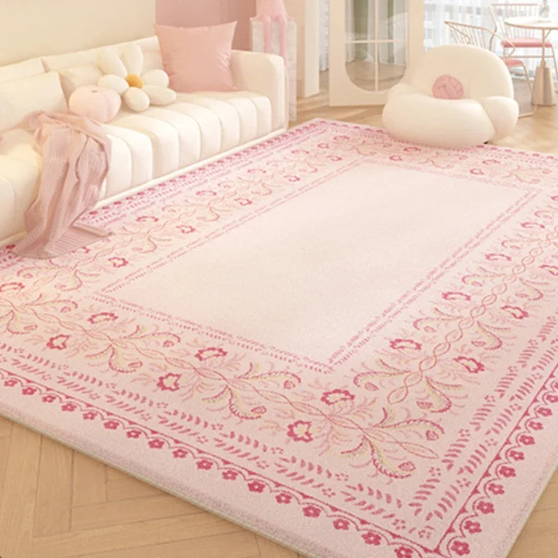 Navak Carpet Korean Minimalist Area Rug – Thick  Blush Pink Living Room Carpet, Oversized Bedroom Floor Mat, Soft & Cozy