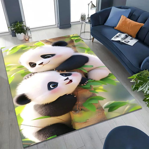 Navak Carpet 2026 New Dream Panda Cute Cartoon Art Rug for Bedroom Living Room Sofa Home Doormat Decor,Large Kid Play Non-slip Floor Mat Gift