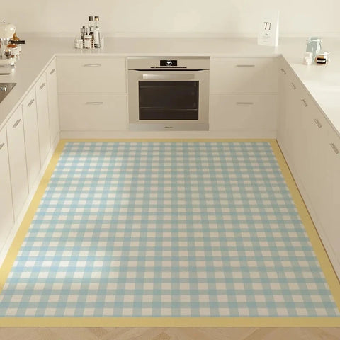 Navak Carpet Grid Pattern Carpet Dreamy Color Scheme Girlish Heart Decoration Anti Slip Rug Living Room Home Fashionable and Beautiful Mat