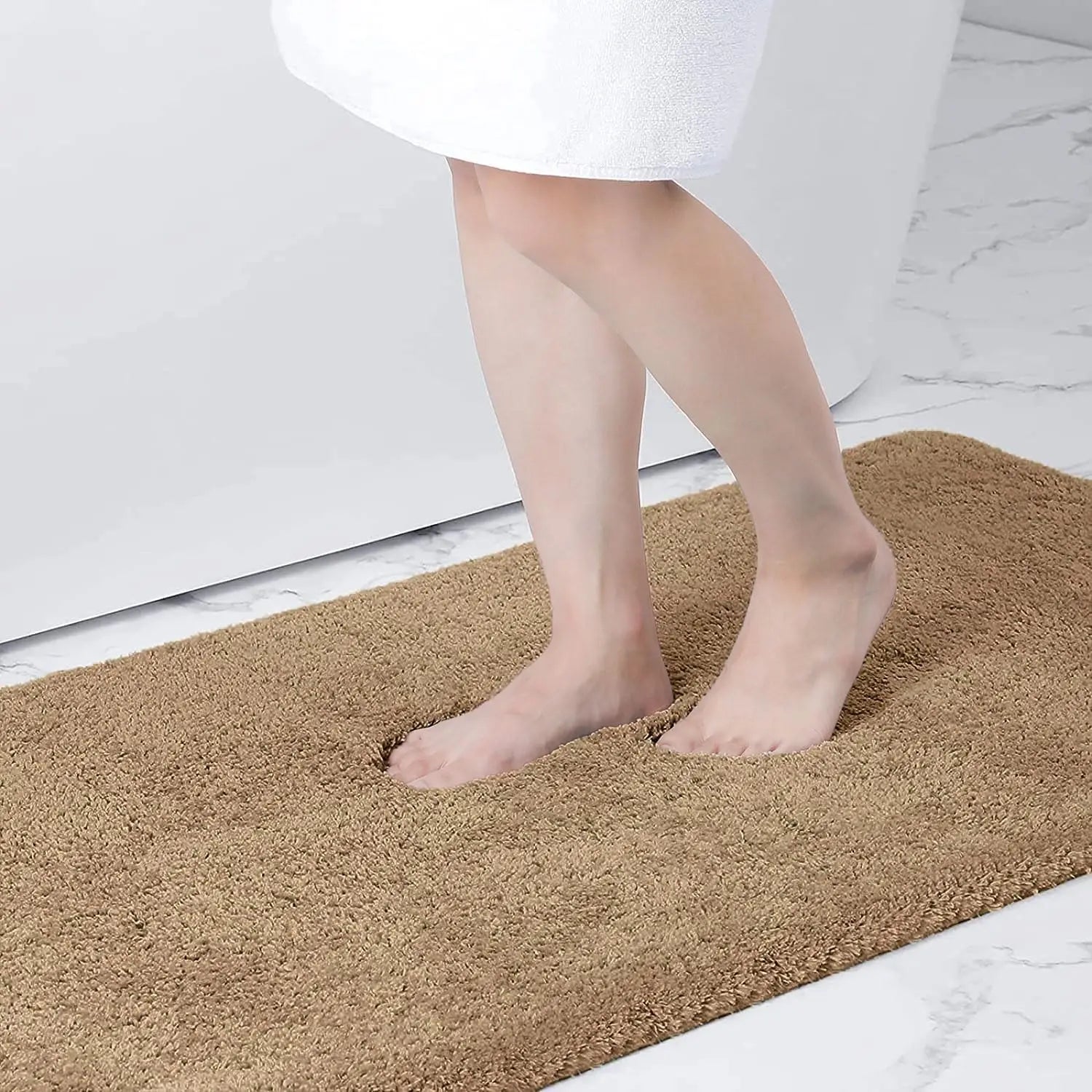 Navak Carpet Kitinjoy Fluffy Bathroom Rugs Non-Slip Washable Absorbente Bath Mat Soft Shaggy Microfibre Bath Mats Resist Dirt Kitchen Carpets