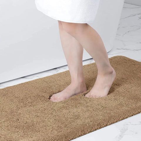 Navak Carpet Kitinjoy Fluffy Bathroom Rugs Non-Slip Washable Absorbente Bath Mat Soft Shaggy Microfibre Bath Mats Resist Dirt Kitchen Carpets