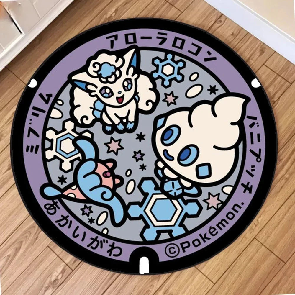 Navak Carpet NEW Daily Picks Kawaii Pokemon Rug for Living Room Decor Lounge Balcony Sofa Mat Bedroom Soft Rug Swivel Chair Mat Kids Gift