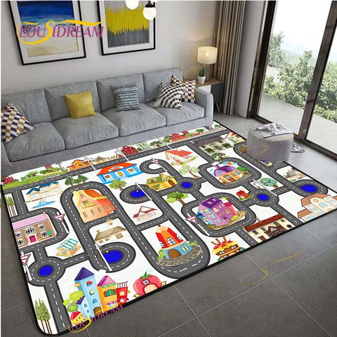 Navak Carpet Alfombra Road Traffic Rout Map Carpet Living Room Sofa Coffee Table Bedroom Rugs Kitchen Kid Play Anti-slip floor Mat Home Decor