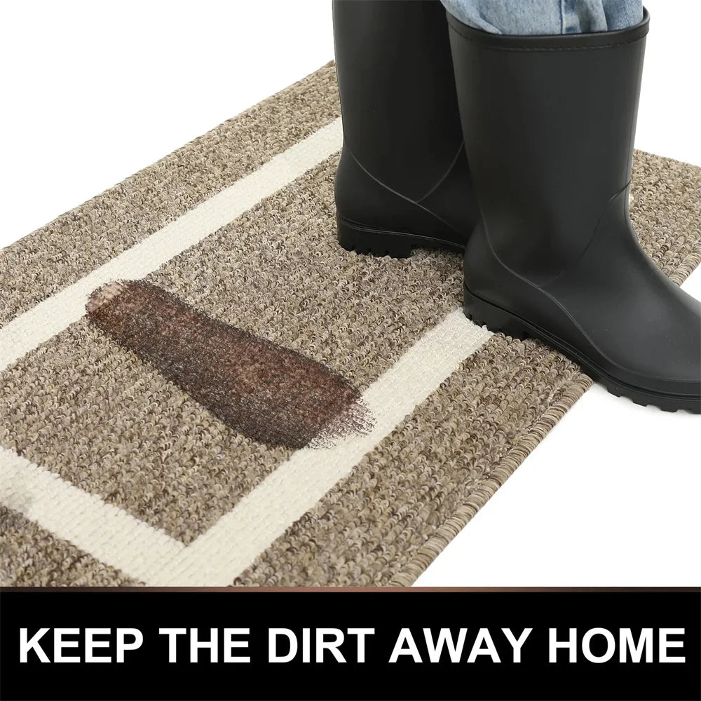 Navak Carpet Olanly Door Mat Dirt Resistant Entrance Foot Mat Outdoor Soft Kitchen Rug Non-Slip Floor Carpet Absorbent House Welcome Doormat