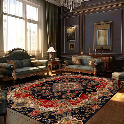 Navak Carpet Persian Style Rugs for Living Room Decoration Carpet Large Area Bedroom Anti-slip Floor Mat Washable Lounge Rug Customized Size