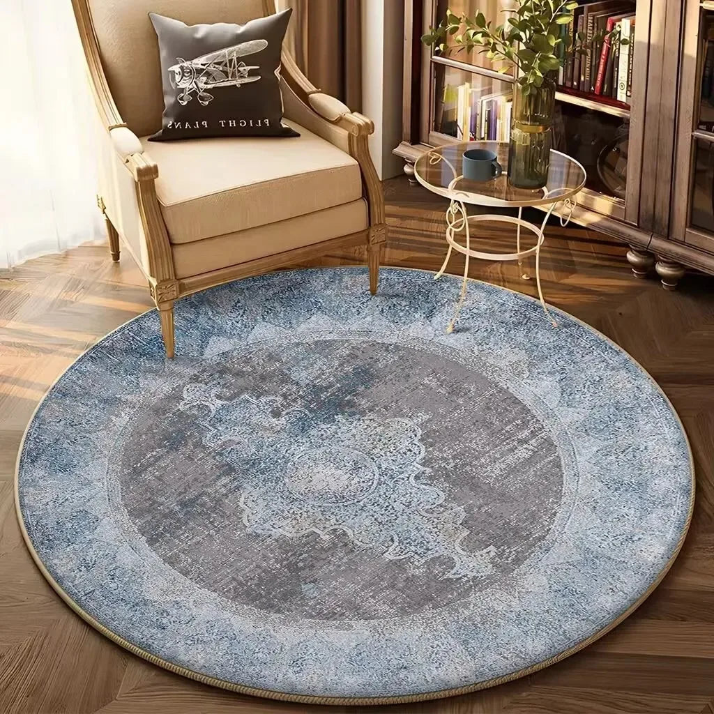 Navak Carpet Bohemian Round Living Room Decor Sofa Table Home Rug Soft Chair Mat Bedroom