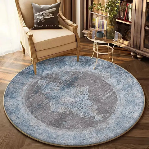 Navak Carpet Bohemian Round Living Room Decor Sofa Table Home Rug Soft Chair Mat Bedroom