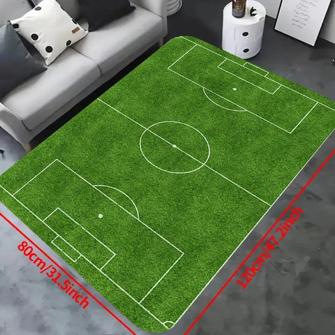 Navak Carpet Exclusive Picks Football Field Area Rug, Soft Anti-Slip Sports Field Game Mat, Living Room Bedroom Anti-Slip Floor Mat Home Decor