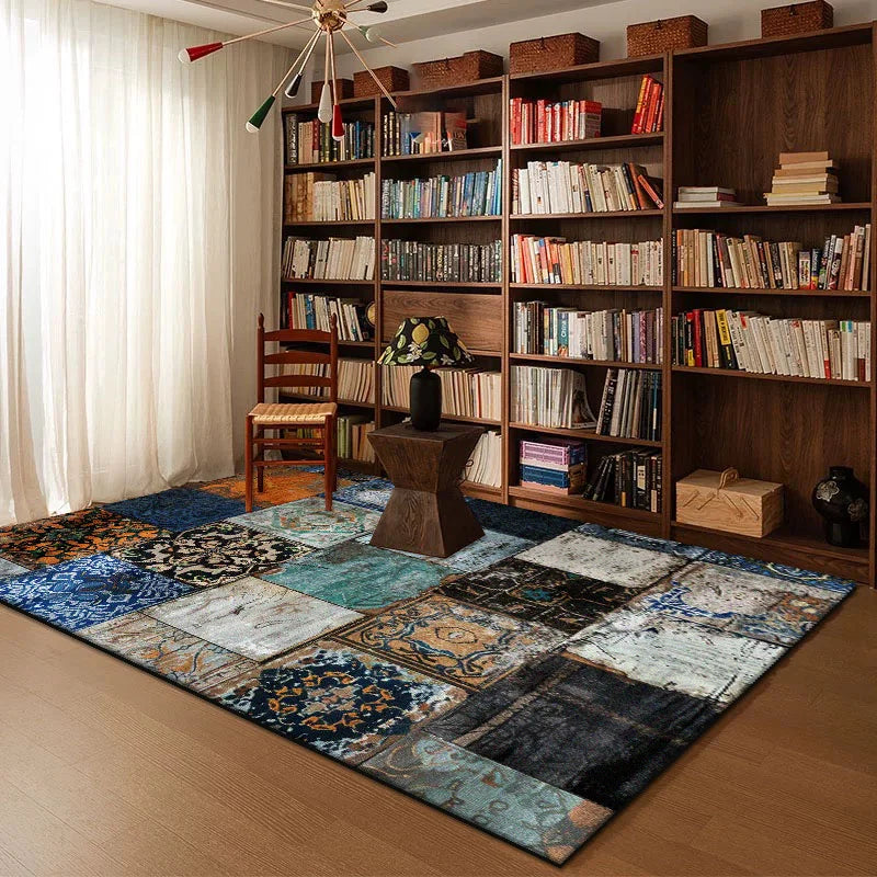 Navak Carpet Geometric Abstract Carpet for Living Room Decor Home Study Room Large Area Rugs Bedroom Bedside Washable Non-slip Soft Floor Mat