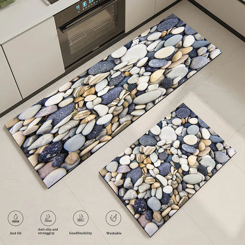 Navak Carpet Kitchen Stone Rug Waterproof and Non-slip Kitchen Long Floor Mat Quality Washable Bedroom Hallway Corner Entrance Doormat Carpet