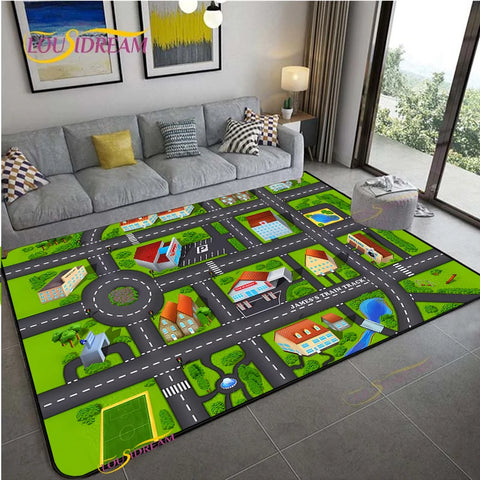 Navak Carpet Alfombra Road Traffic Rout Map Carpet Living Room Sofa Coffee Table Bedroom Rugs Kitchen Kid Play Anti-slip floor Mat Home Decor
