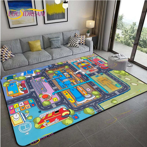 Navak Carpet Alfombra Road Traffic Rout Map Carpet Living Room Sofa Coffee Table Bedroom Rugs Kitchen Kid Play Anti-slip floor Mat Home Decor