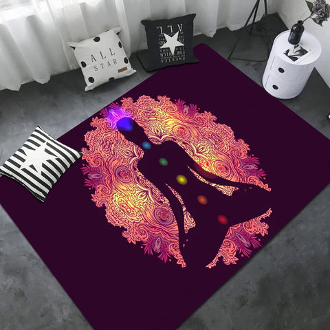 Navak Carpet Rainbow 7 Chakra Mandala Bohemia Yoga Door Mat Washable Non-Slip Living Room Sofa Chairs Area Mat Kitchen Welcome Doormat