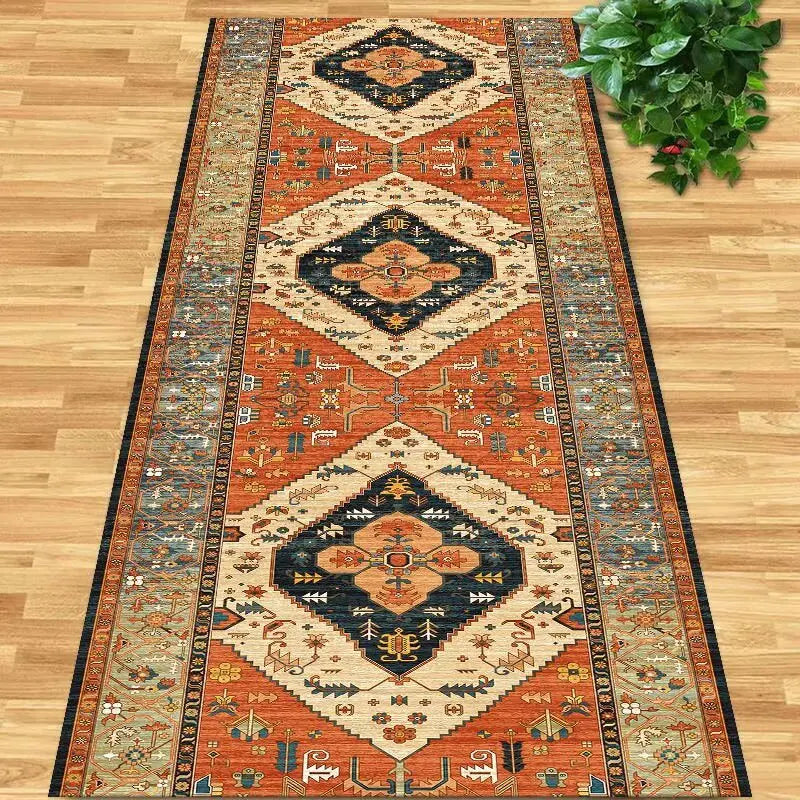 Navak Carpet Persian Retro Runners Carpet Villa Hall Corridor Rugs Apartment Passageway Non-slip Rug Hotel Stairs Decoration Floor Mat Custom