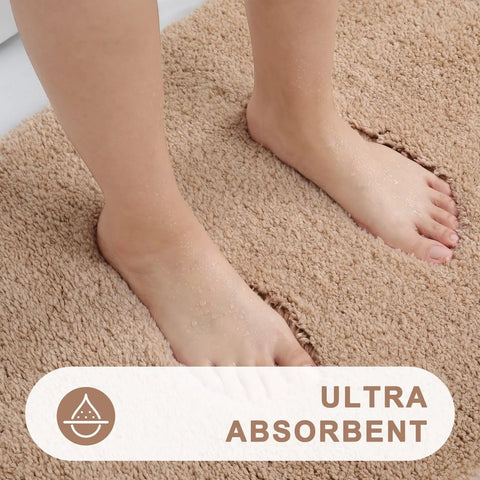 Navak Carpet Kitinjoy Fluffy Bathroom Rugs Non-Slip Washable Absorbente Bath Mat Soft Shaggy Microfibre Bath Mats Resist Dirt Kitchen Carpets