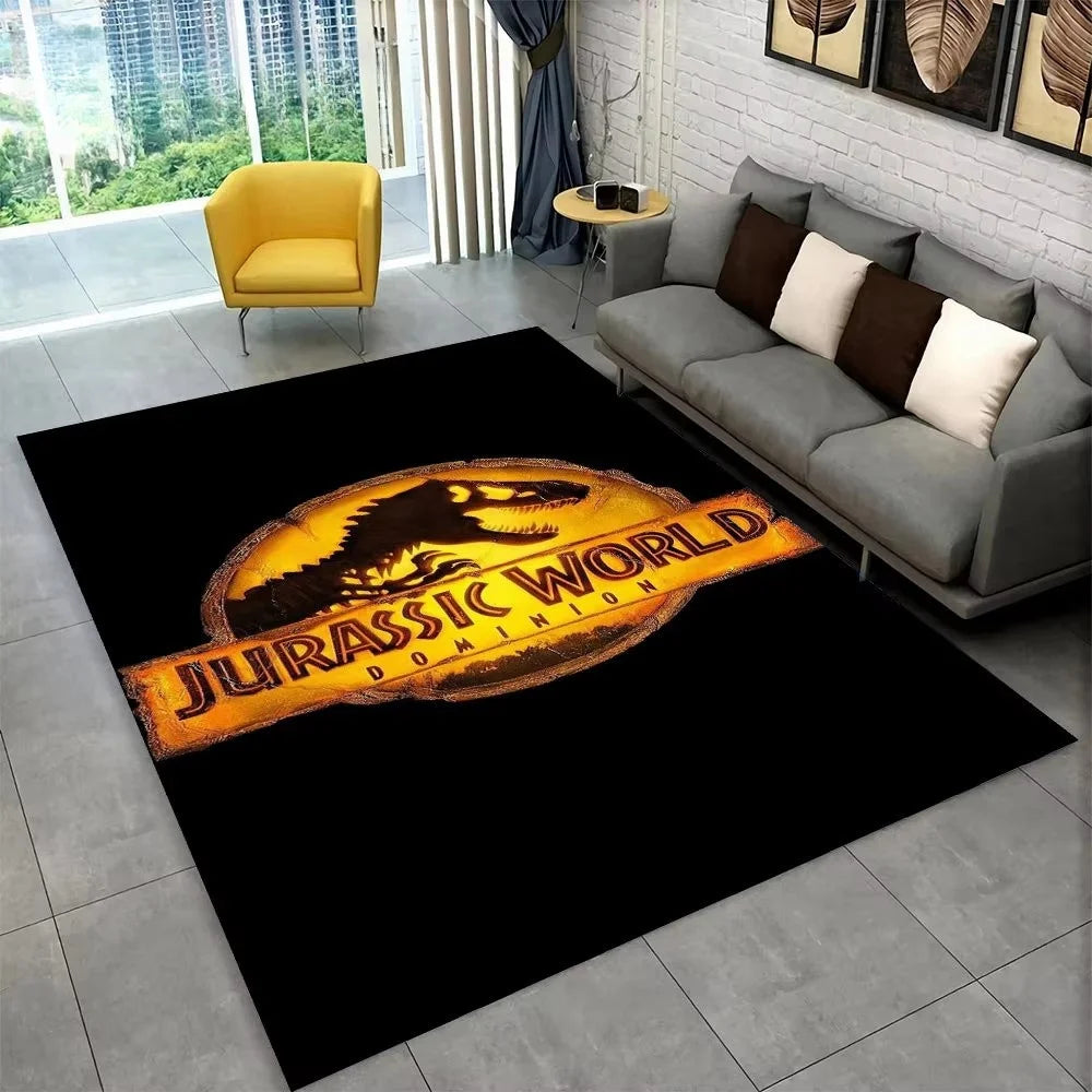 Navak Carpet 3D J-Jurassic Park Dinosaur Carpet Large Area Rug Bedroom Kids’ Playroom Floor Mat Non-Slip Living Room Decor Fun Sofa Accent