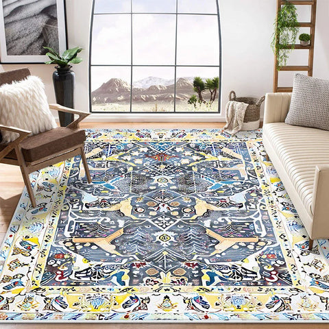 Navak Carpet Fluffy Short Large Area Living Room Rugs Persian Retro Decoration Home Bedroom Carpet 200x300 Lounge Bedside Non-slip Floor Mats