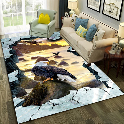 Navak Carpet 3D Illusion Vision Hallucination HD Carpet Rug for Home Living Room Bedroom Sofa Doormat Decor,Child Area Rug Non-slip Floor Mat