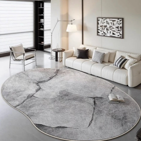 Navak Carpet Light Luxury Bedroom Decor Marble Carpet Irregular Shape Carpets for Living Room Fluffy Soft Plush Rug Home Non-slip Floor Mat