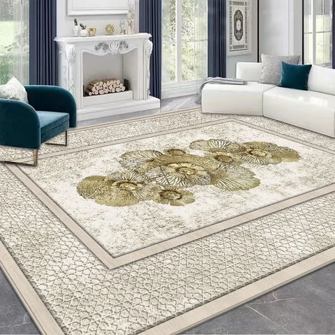 Navak Carpet Light Luxury Rugs for Bedroom Anti-slip Bedside Rug Large Area Living Room Decoration Soft Carpet Washable Cloakroom Floor Mat