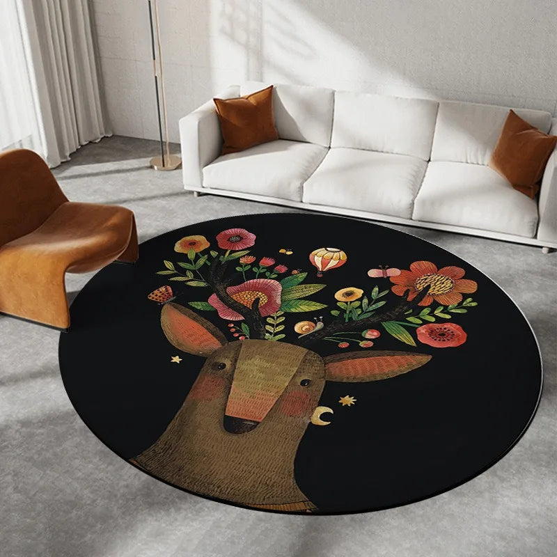Navak Carpet Daily Picks Disney Captain America Circular Mat Living Room Sofa Carpet Tea Table Bedroom Bedside Enter Door Rug Fashion Home Dcor