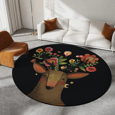 Navak Carpet Daily Picks Disney Captain America Circular Mat Living Room Sofa Carpet Tea Table Bedroom Bedside Enter Door Rug Fashion Home Dcor