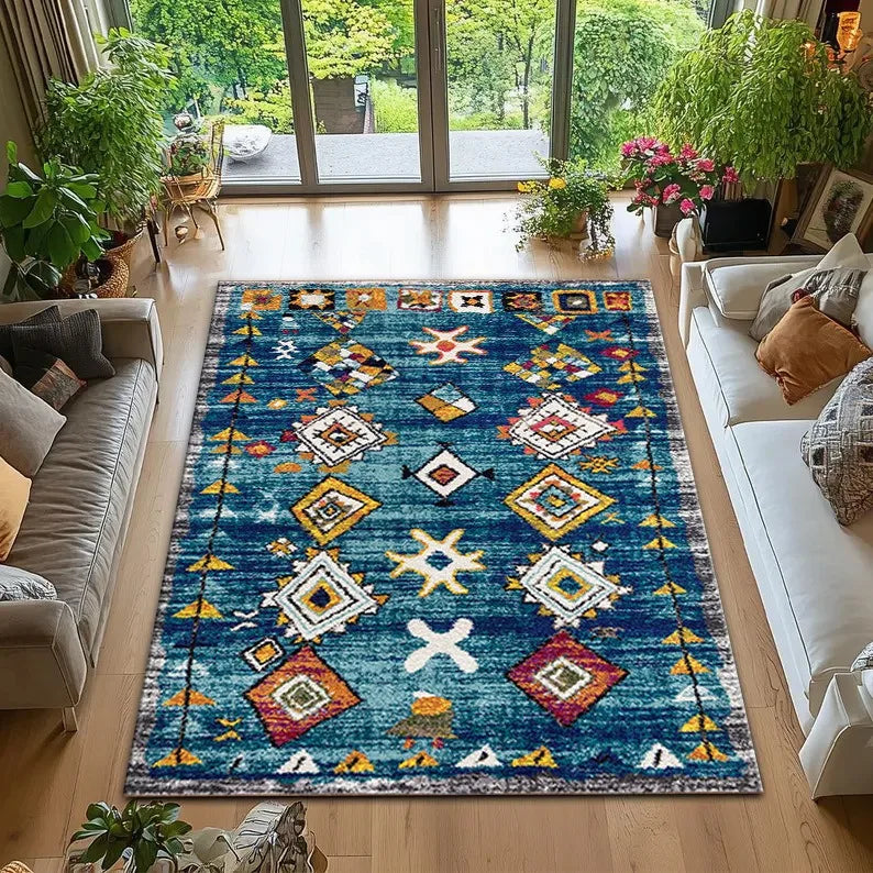 Navak Carpet Persian Retro Style Carpet Moroccan Leisure Rug Carpets for Living Room Living Room Decoration Washroom Floor Mat Rugs