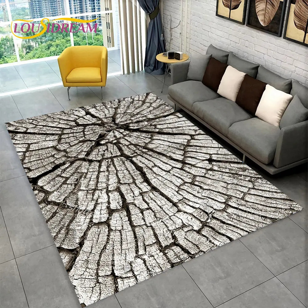 Navak Carpet 3D HD Wood Grain Retro Area Rug Large,Carpet Rug for Home Living Room Kids Bedroom Sofa Doormat Decor,Kitchen Non-slip Floor Mat
