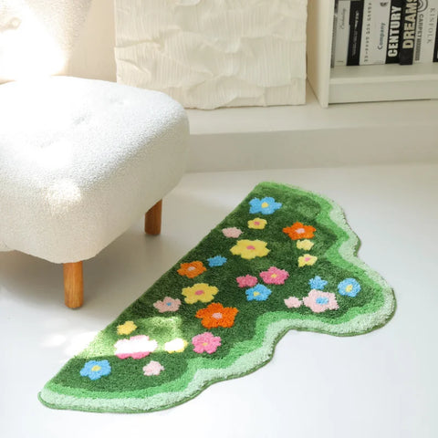 Navak Carpet Nordic Style Bedroom Decor Carpet Home Fluffy Soft Rug Irregular Shapes Carpets for Living Room Thickend Plush Bedside Floor Mat