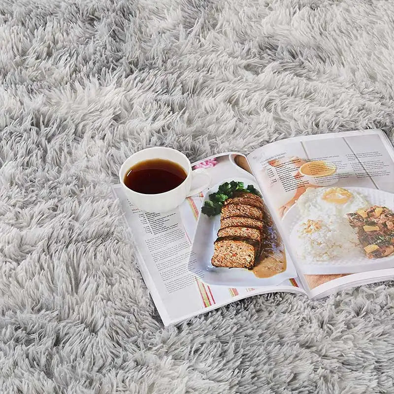Navak Carpet Gray Carpet for Living Room Plush Rug Bed Room Floor Fluffy Mats Anti-slip Home Decor Rugs Soft Velvet Carpets Kids Room Blanket