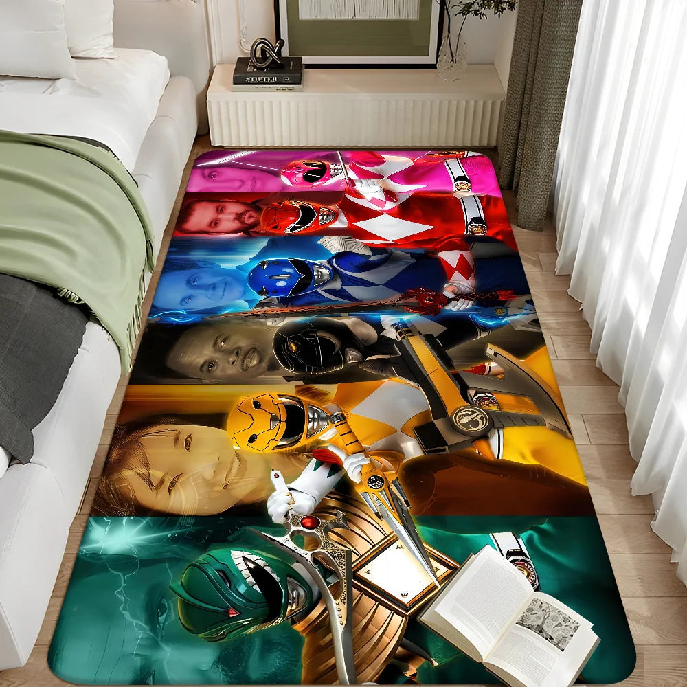 Navak Carpet Mighty Morphin Power Rangers Floor Bathroom Mat Kids Room Bedroom Decoration Balcony Anti-Slip Doormat Living Room Welcome Rug