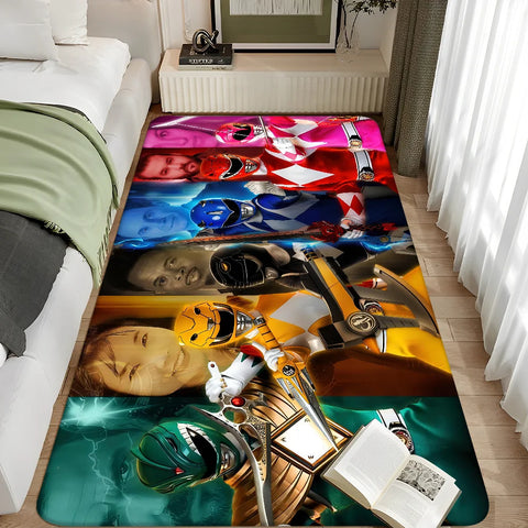 Navak Carpet Mighty Morphin Power Rangers Floor Bathroom Mat Kids Room Bedroom Decoration Balcony Anti-Slip Doormat Living Room Welcome Rug