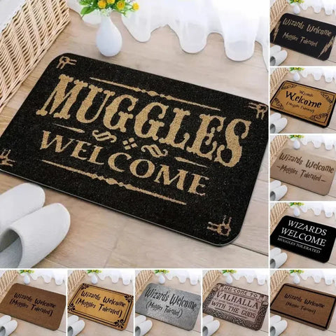 Navak Carpet Welcome Muggles Entrance Mat Living Room Floor Decoration Carpet Non-slip Easy To Clean Area Rug Home Office Washable Doormats