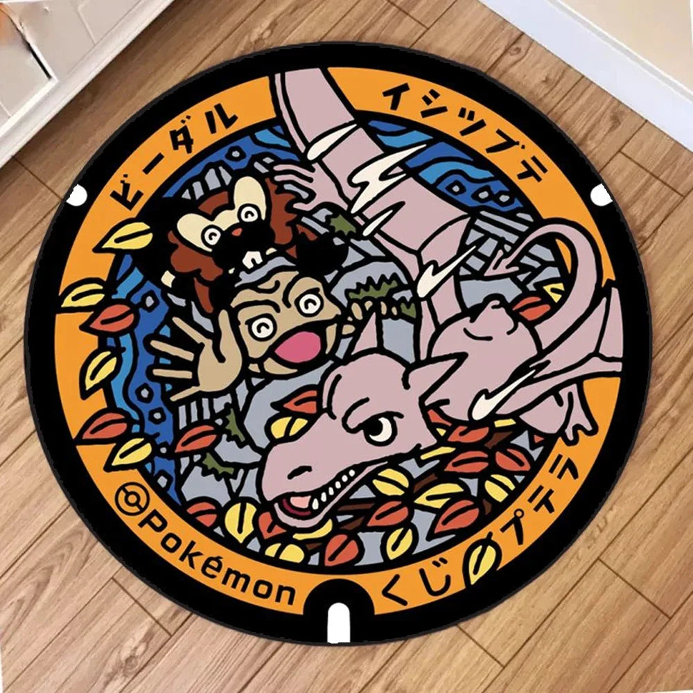 Navak Carpet NEW Daily Picks Kawaii Pokemon Rug for Living Room Decor Lounge Balcony Sofa Mat Bedroom Soft Rug Swivel Chair Mat Kids Gift