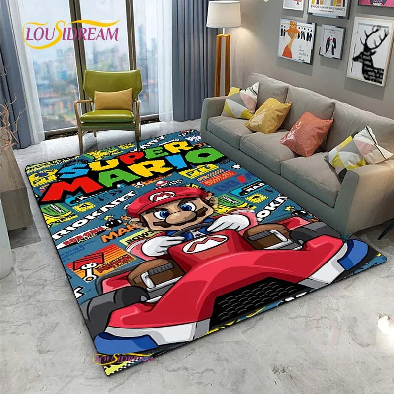 Navak Carpet Mario Cartoon Anime Carpet for Living Room Bedroom Cute Rugs Table Kitchen Door Kids Un-slip Floor Mats Alfombra Birthday gift
