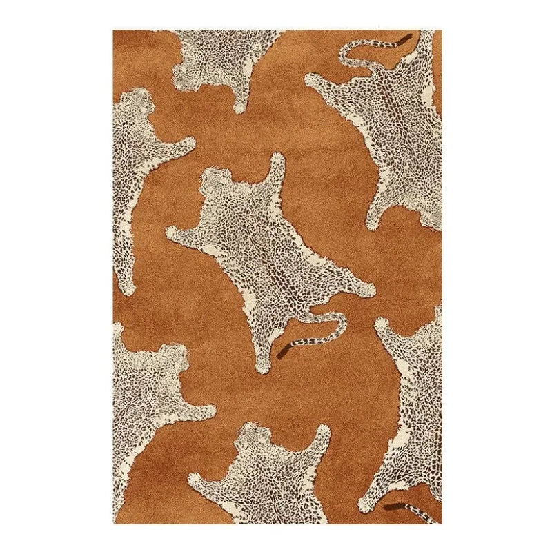 Navak Carpet Light Luxury Plush Lounge Rug Home Bedroom Decor Leopard Print Carpet Thicken Study Non-slip Mat Nordic Carpets for Living Room